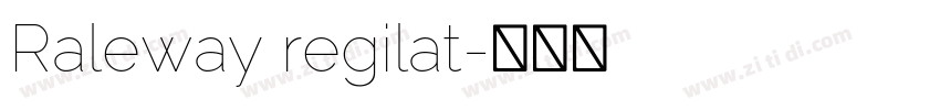 Raleway regilat字体转换